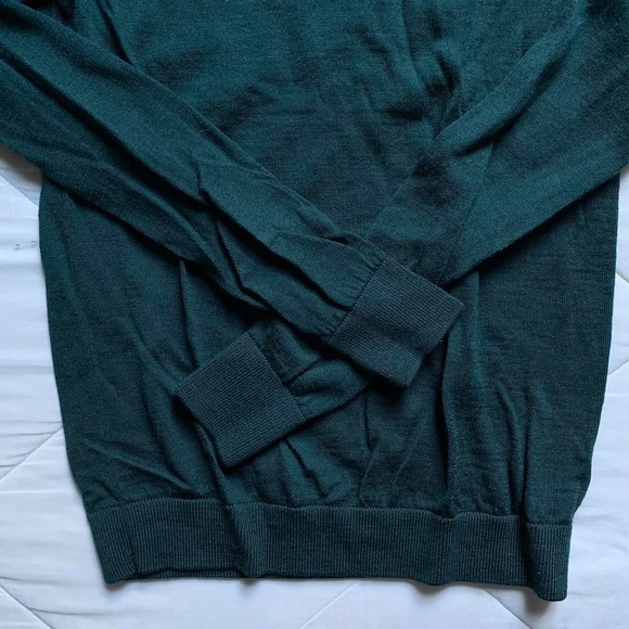 Le 31 Simons women's forest green turtleneck sweater, merino wool, size small - Picture 2 of 4